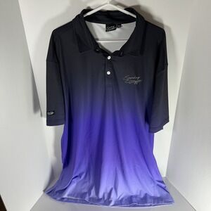 Sunday Swagger Dark Matter Golf Polo Shirt Mens 3XLT Indigo Purple Gradient EUC